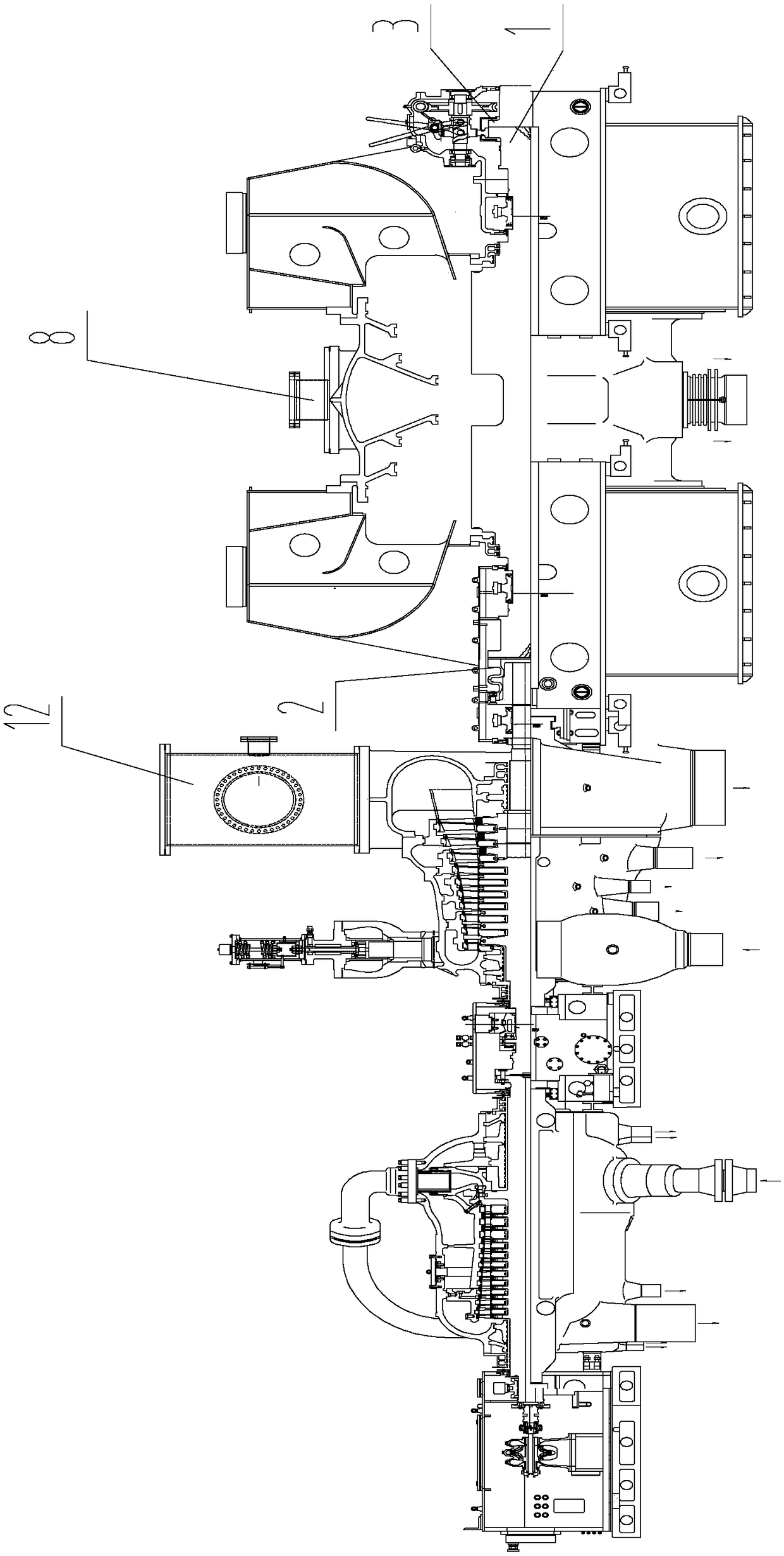 200 MW ultrahigh pressure back-pressure steam turbine