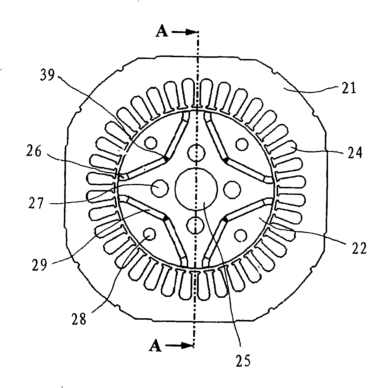Combined rotor structure of permanent-magnetic motor