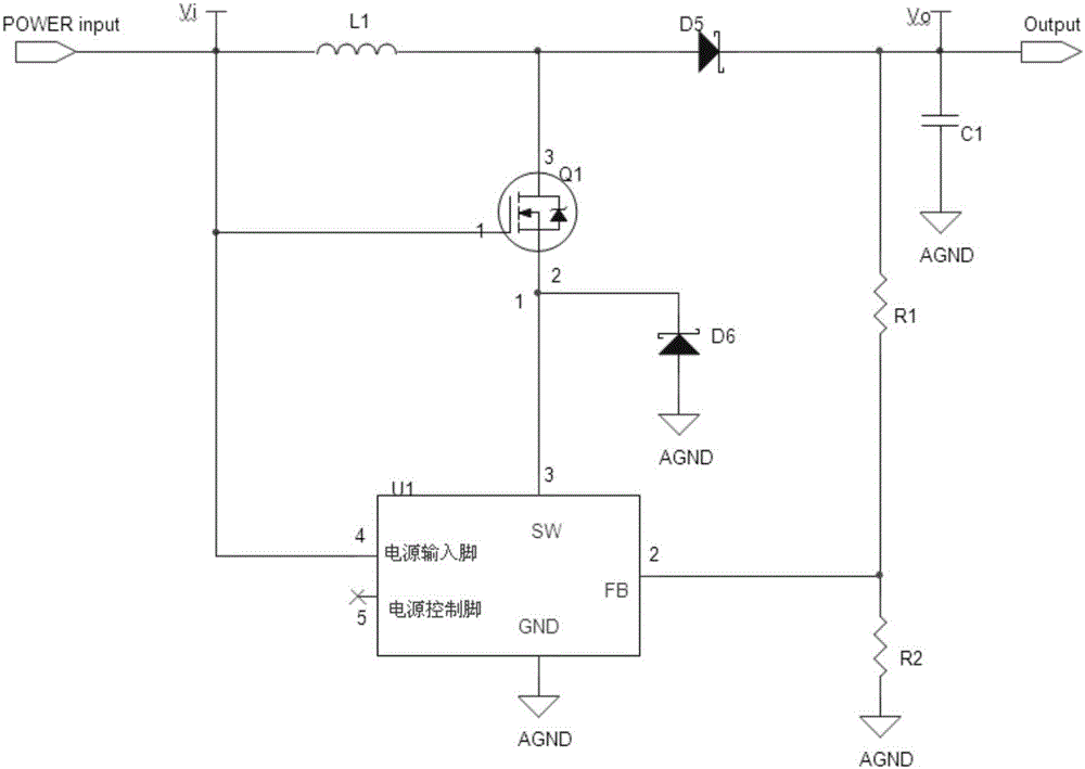 DC boost high-voltage output circuit and DC boost power supply