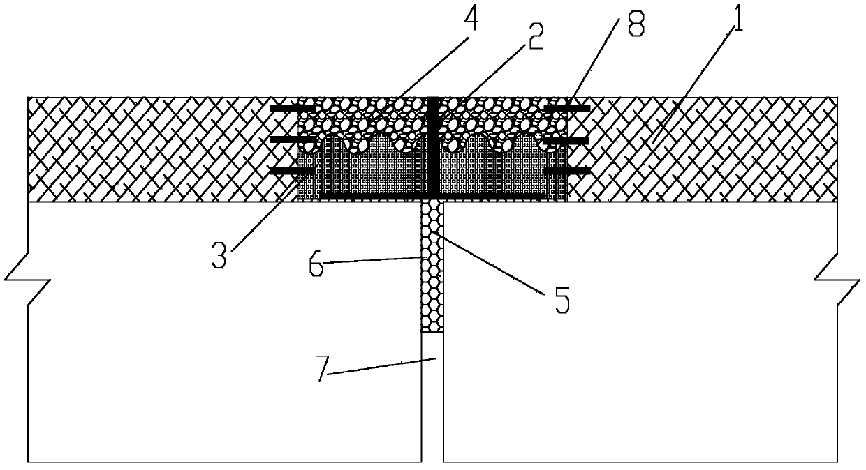 Road and bridge expansion joint structure