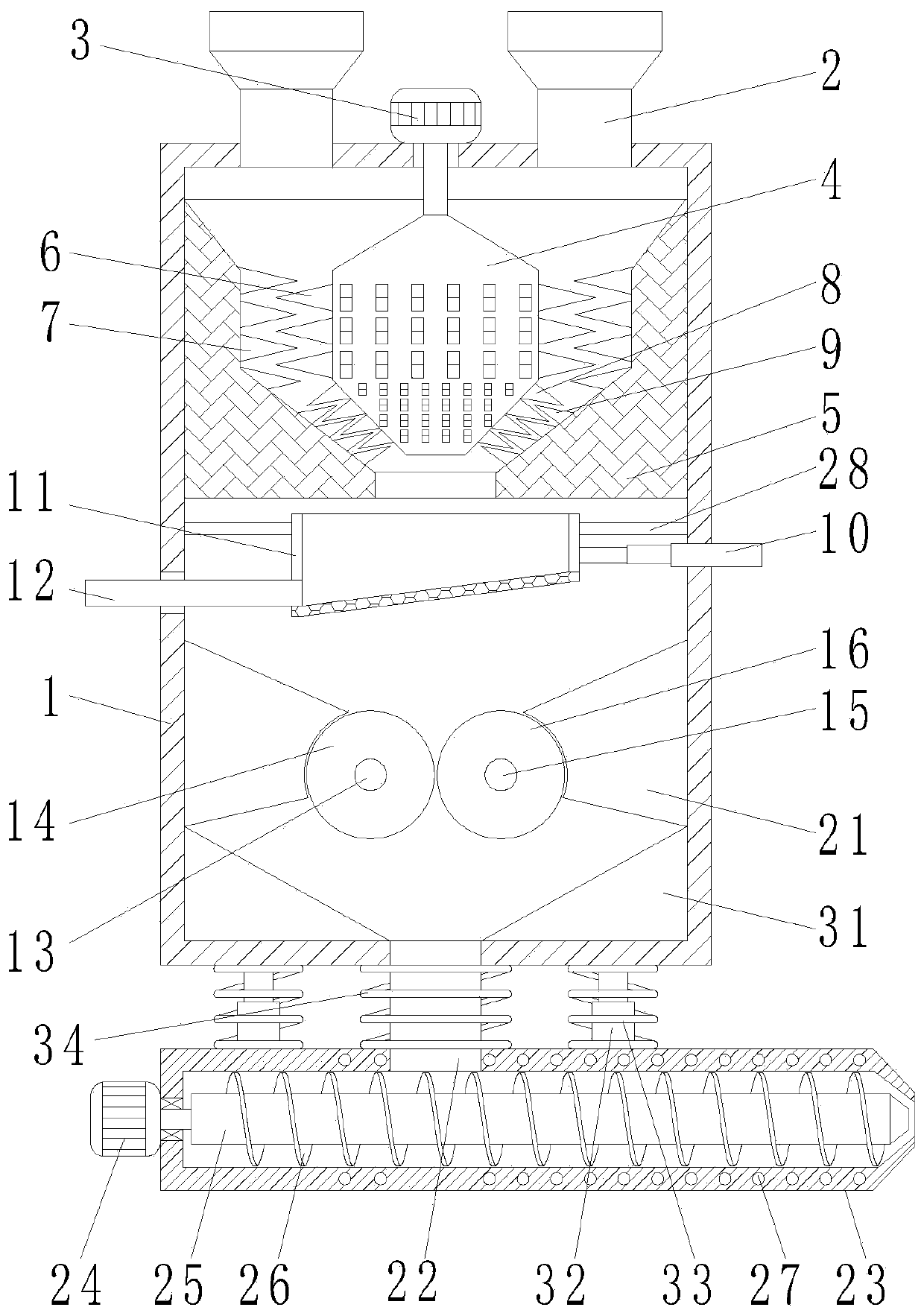 Injection molding device for automobile parts