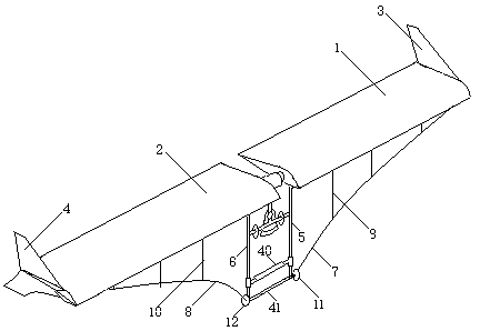 Flapping wing mechanism with controllable pitch angle of left and right wings and manual flapping wing machine