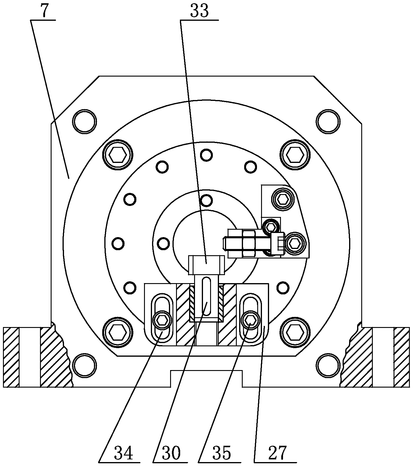 Clamp structure for machining spiral groove