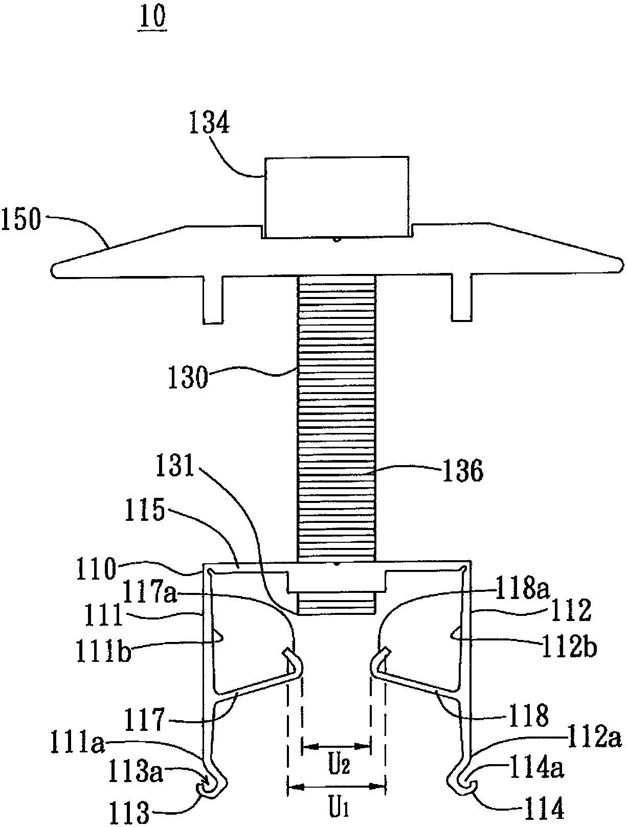 Clamp and plate component assembly system with clamp