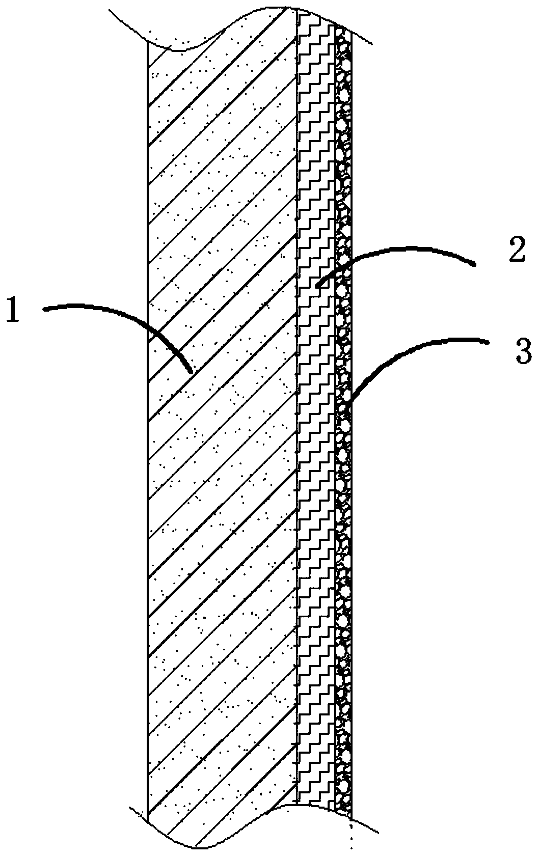 Fiber spray coating structure with surface coating and preparation method thereof