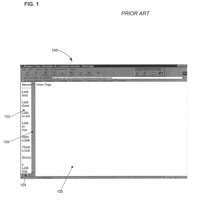 Method, system, and program for providing pages of information with navigation and content areas