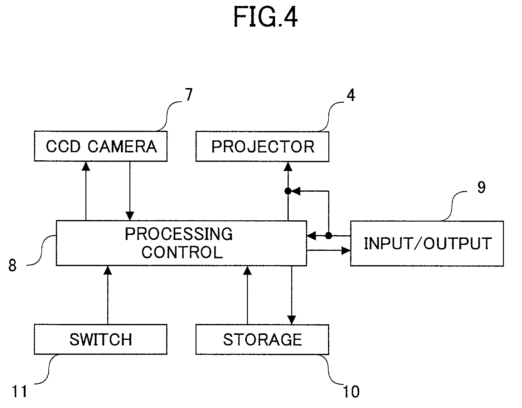 Projection-type display device and software program