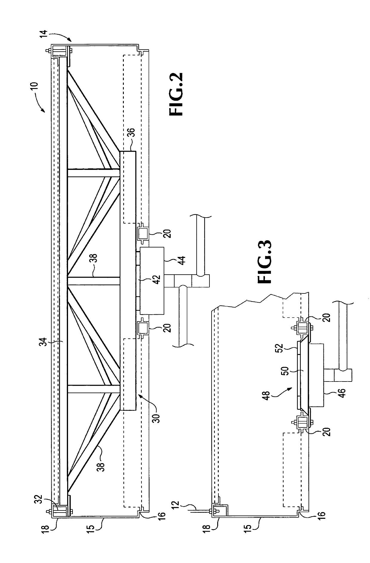 Ceiling system with integrated equipment support structure