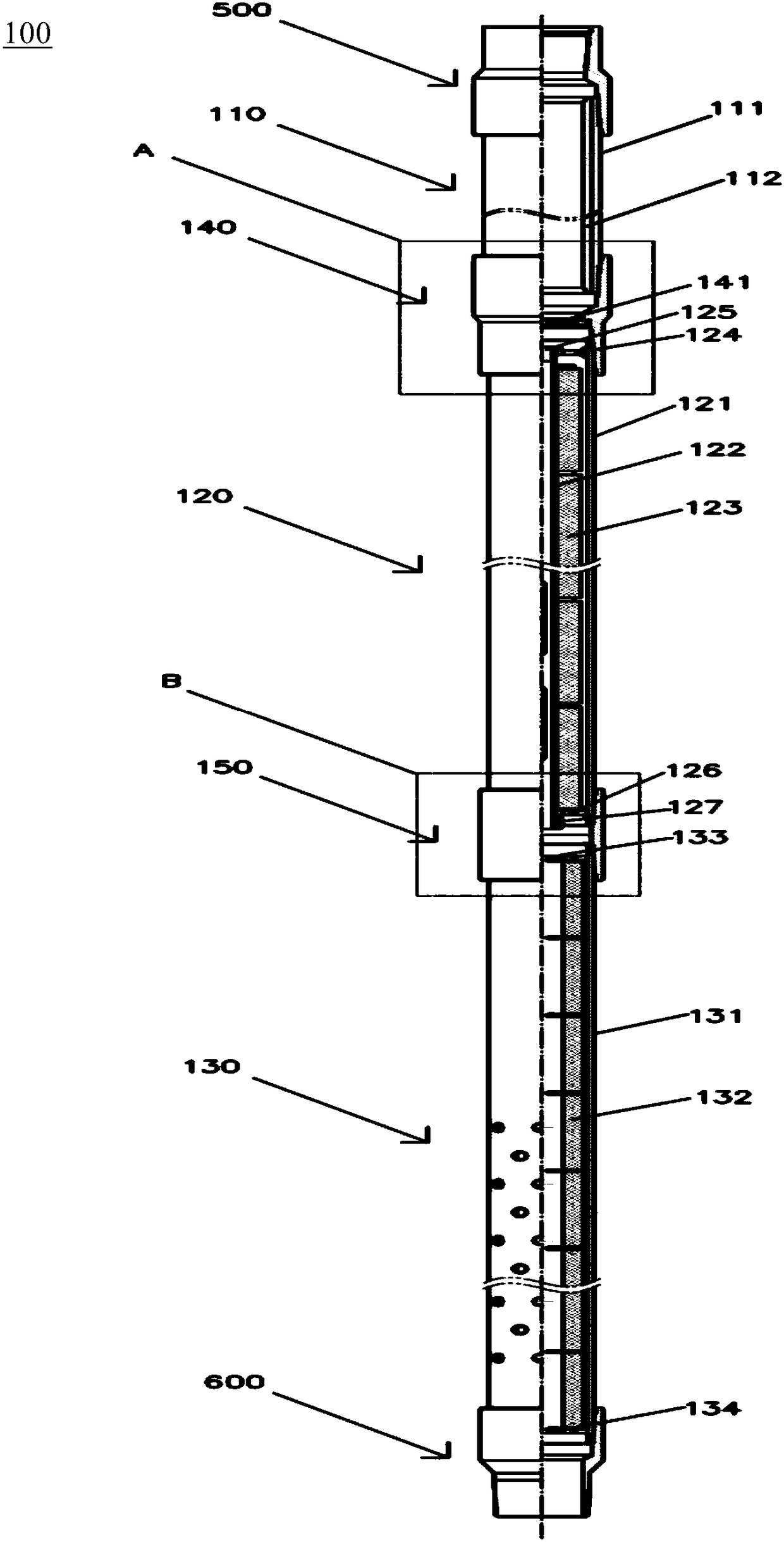 Anticorrosion, scale-inhibition and paraffin-inhibition device and system