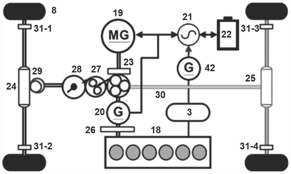 Hybrid power refrigerated truck structure coupled with combined cooling and power supply type waste heat recovery system