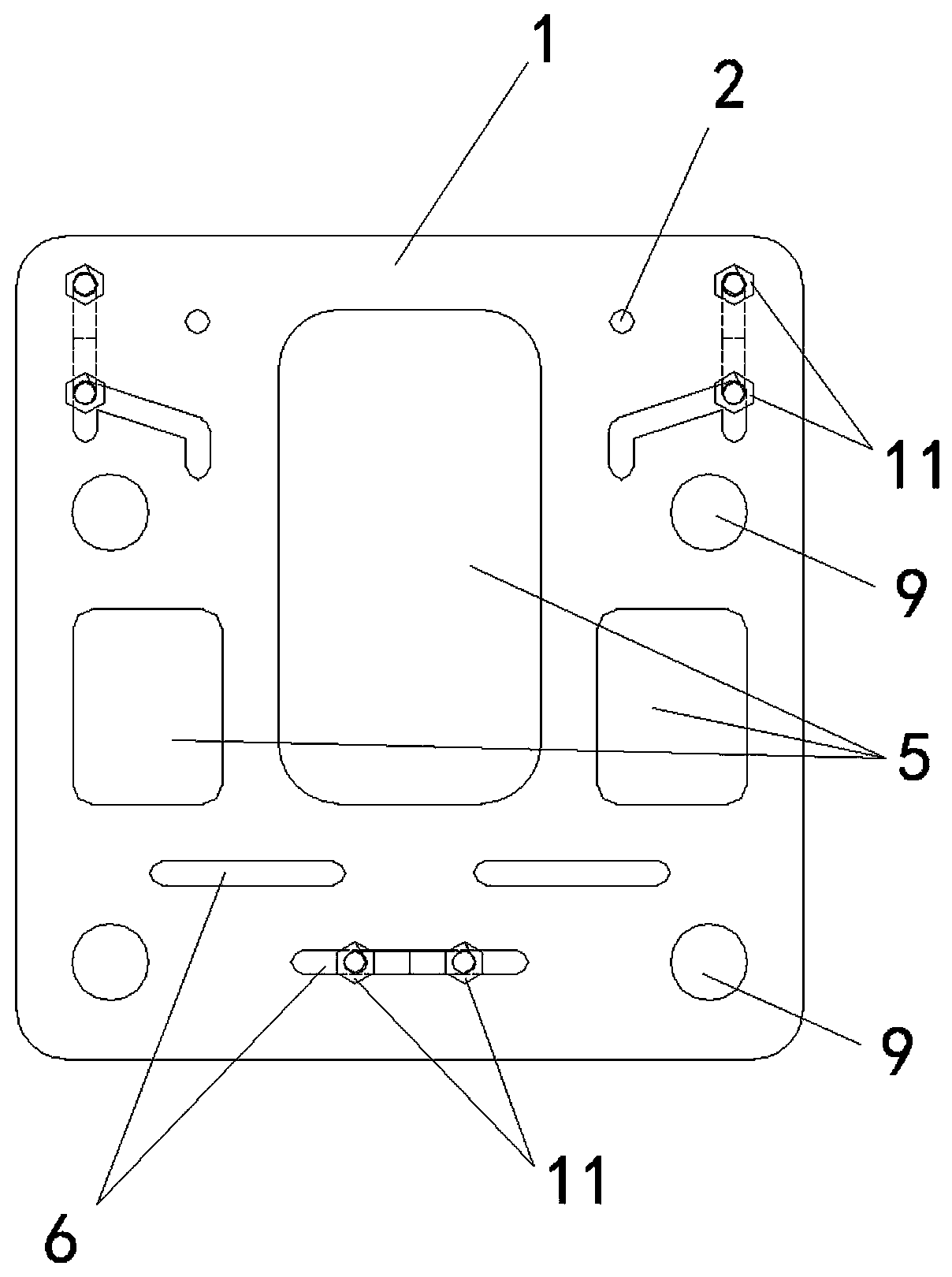 Expanded-base pre-buried anchoring structure