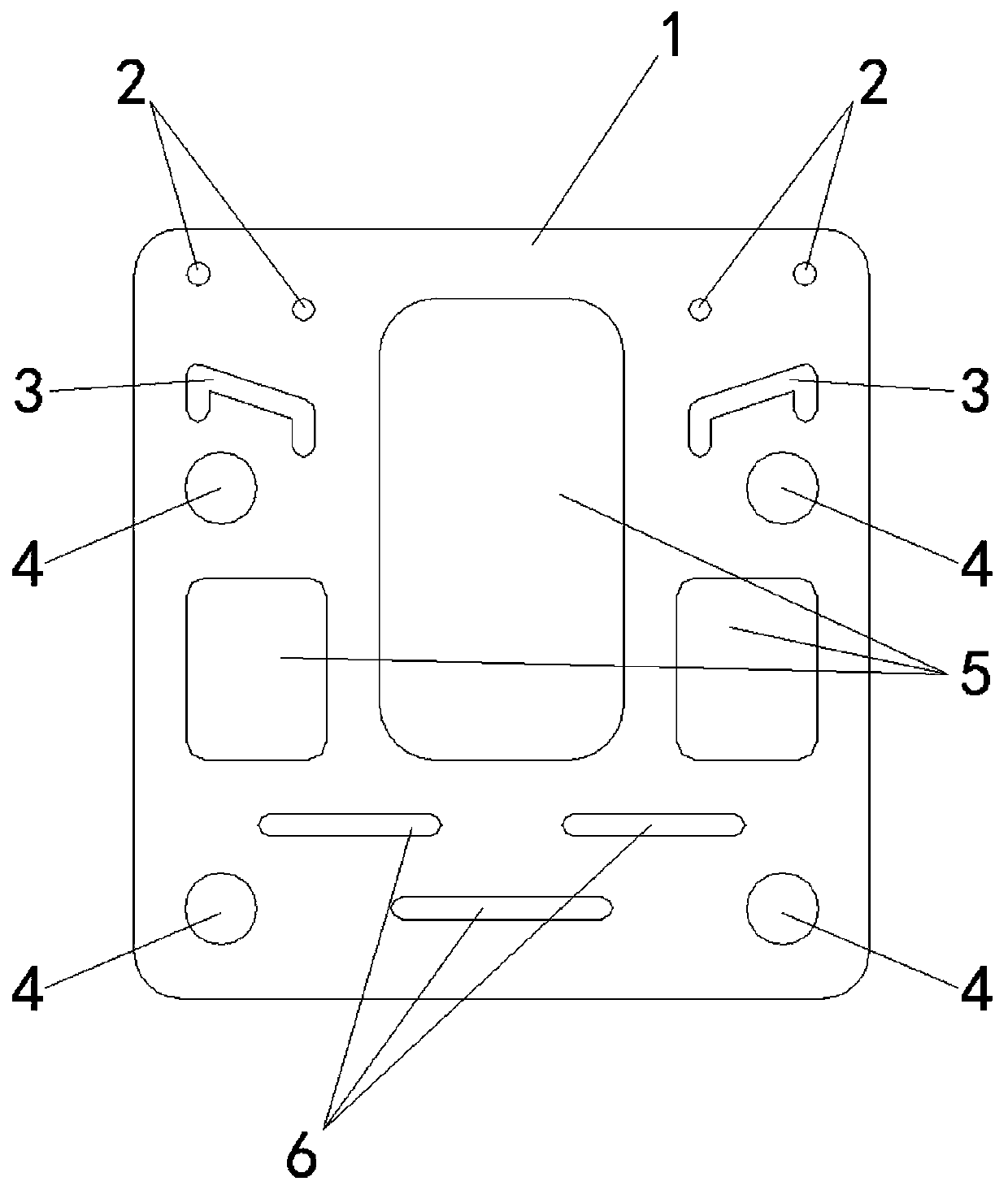 Expanded-base pre-buried anchoring structure