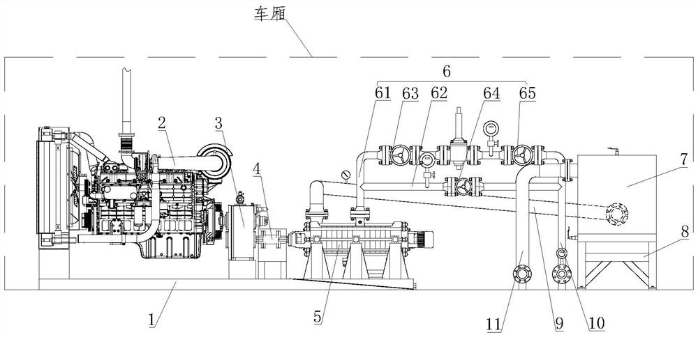 Primary loop emergency water replenishing diesel engine pump set with self-suction water tank