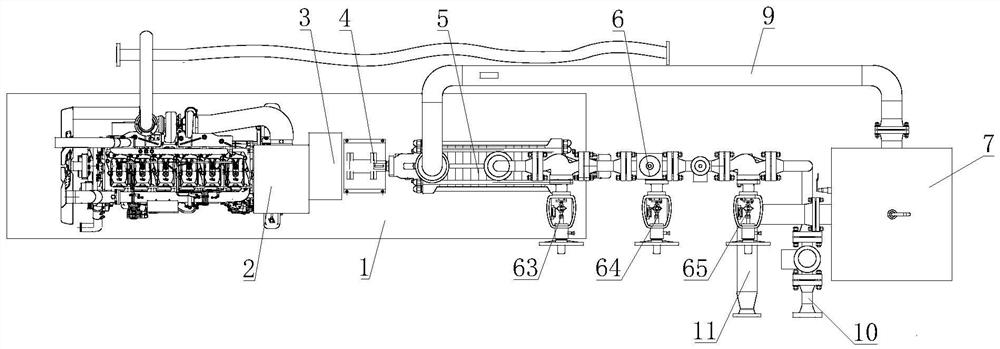 Primary loop emergency water replenishing diesel engine pump set with self-suction water tank