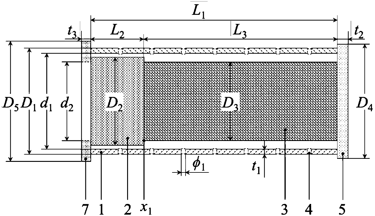 Passive sensor device for measuring shock wave energy based on combined aluminum honeycomb