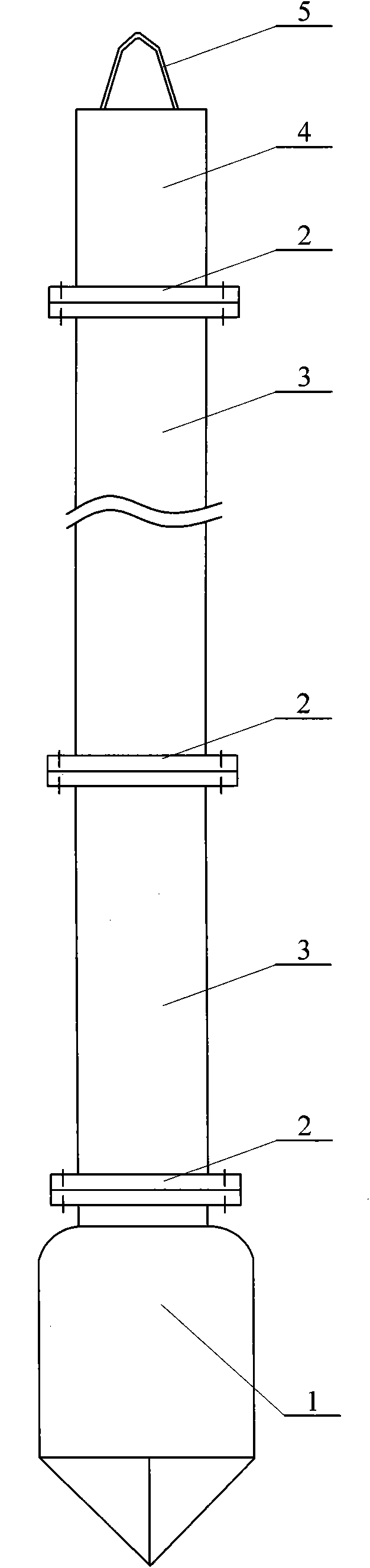 Construction device for rammed bulb pile and construction method using device