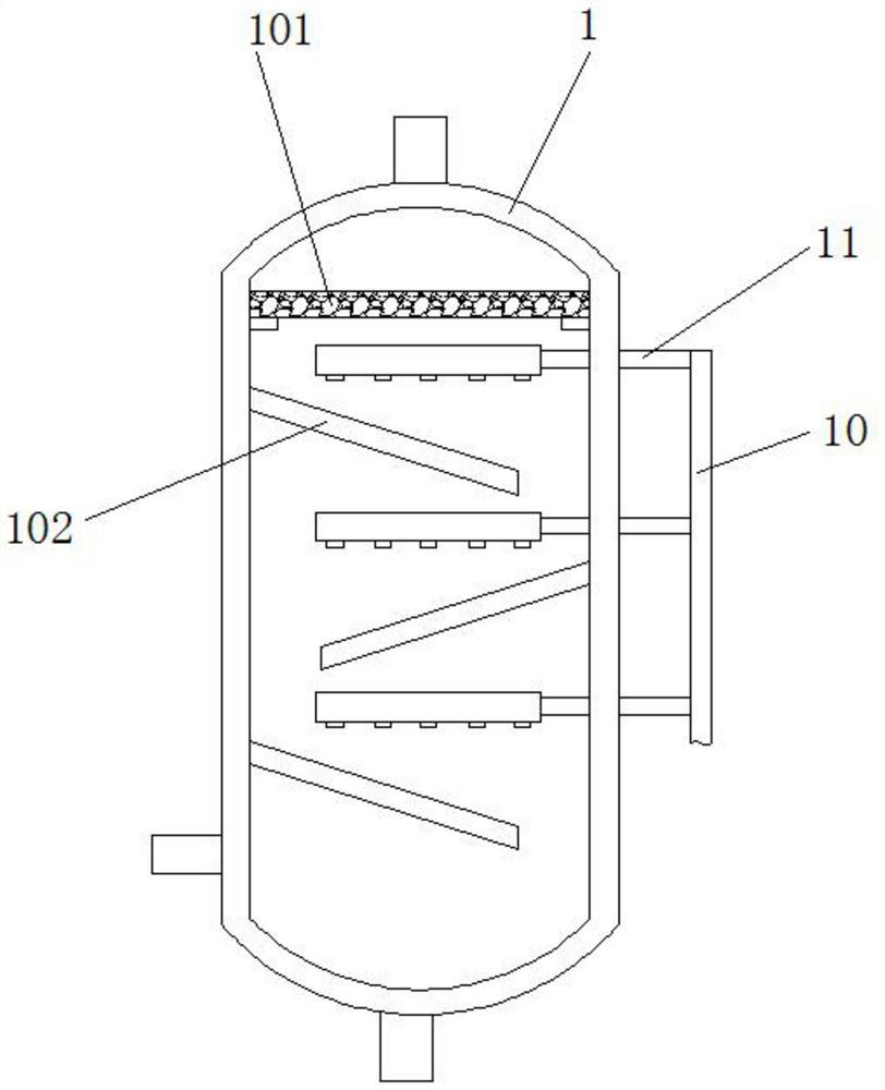 Adsorption tower for VOCs gas emission treatment