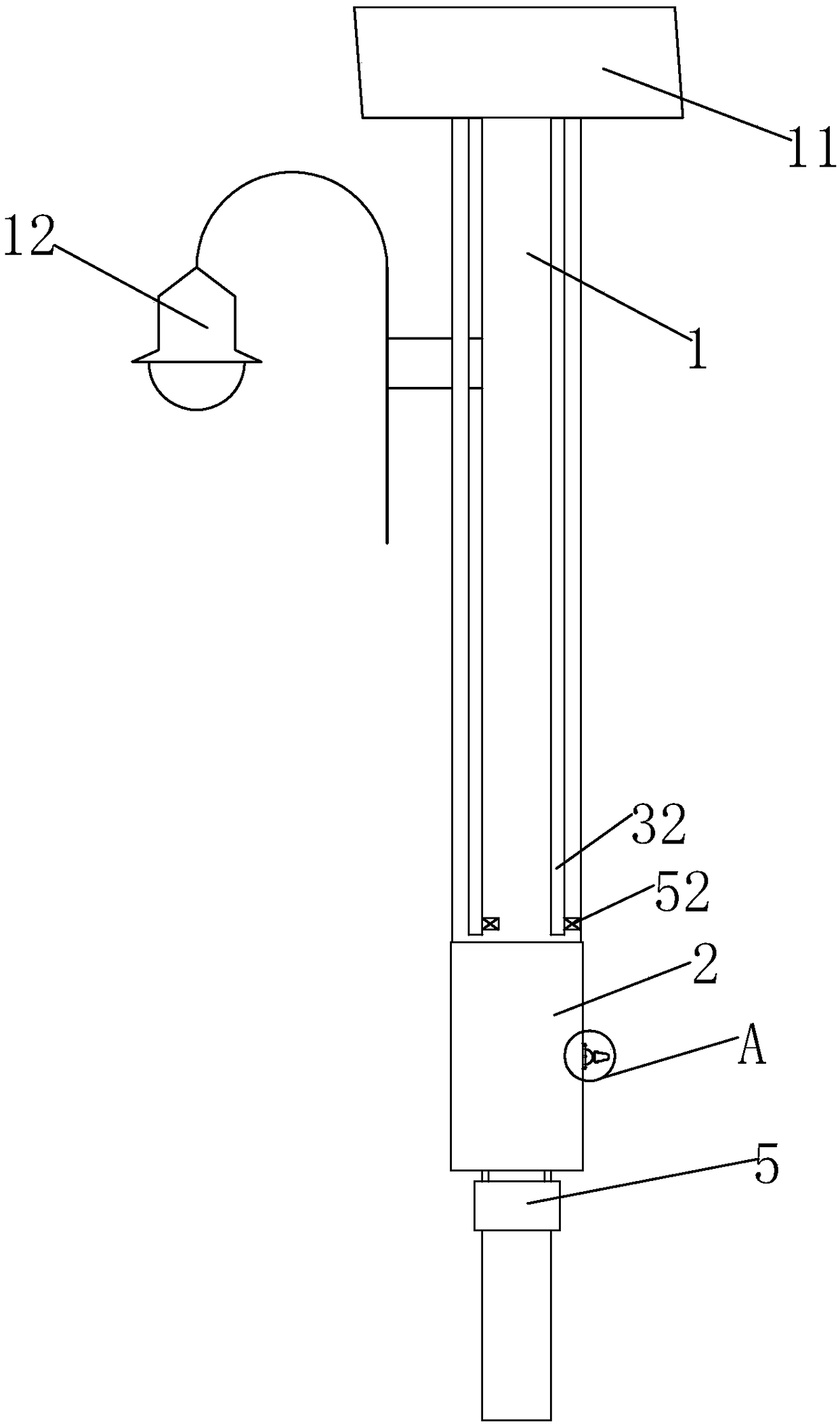 Novel solar garden lamp