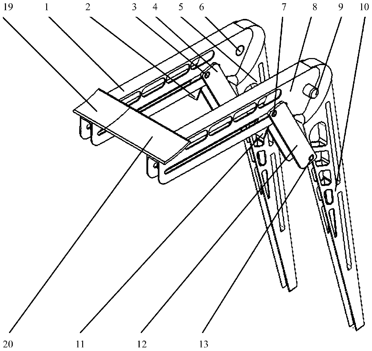 Foldable exoskeleton moving seat