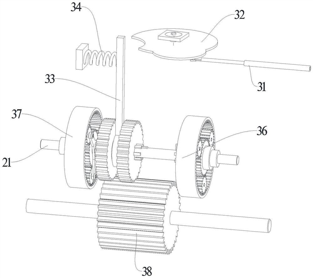 Intelligent gate with planetary reducer