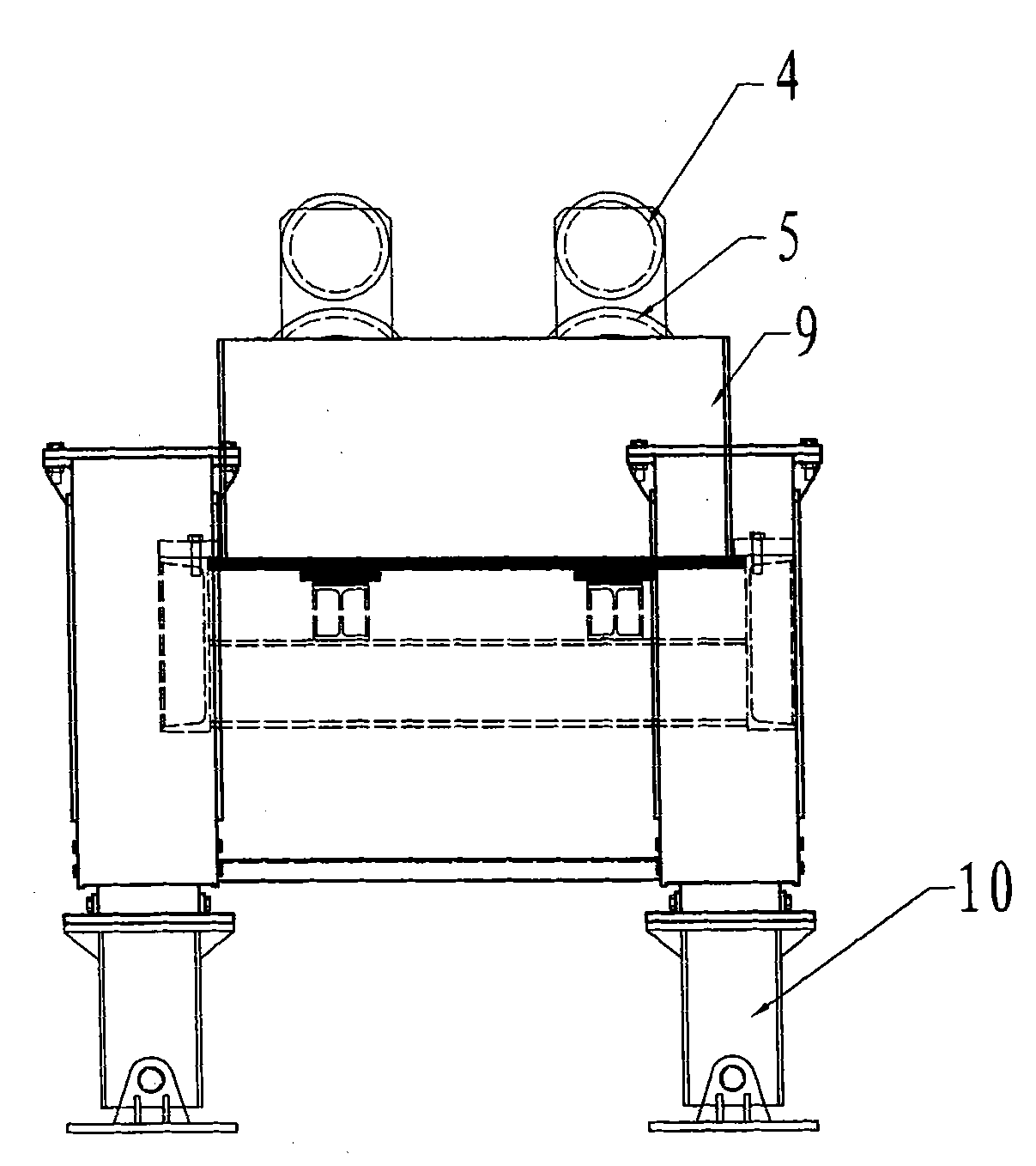 Automatic balanced support mechanism for uneven ground support