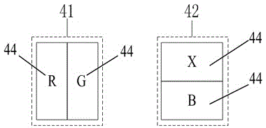 Color filter film, color filter film display unit and array structure thereof