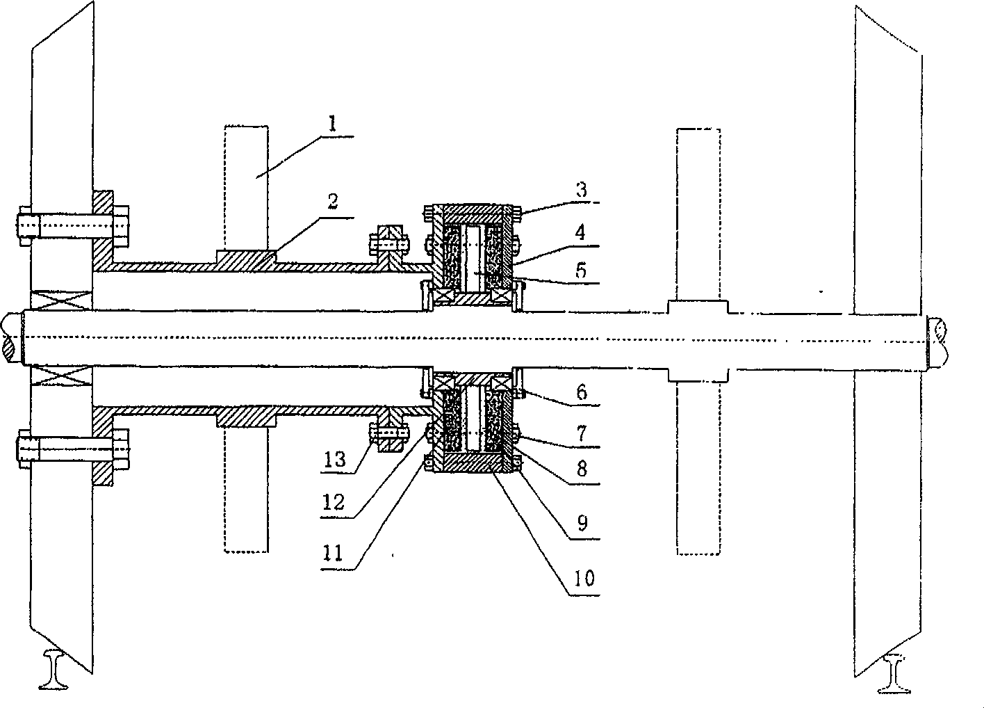 Controllable coupler of magnetic rheologic coupling wheel pair