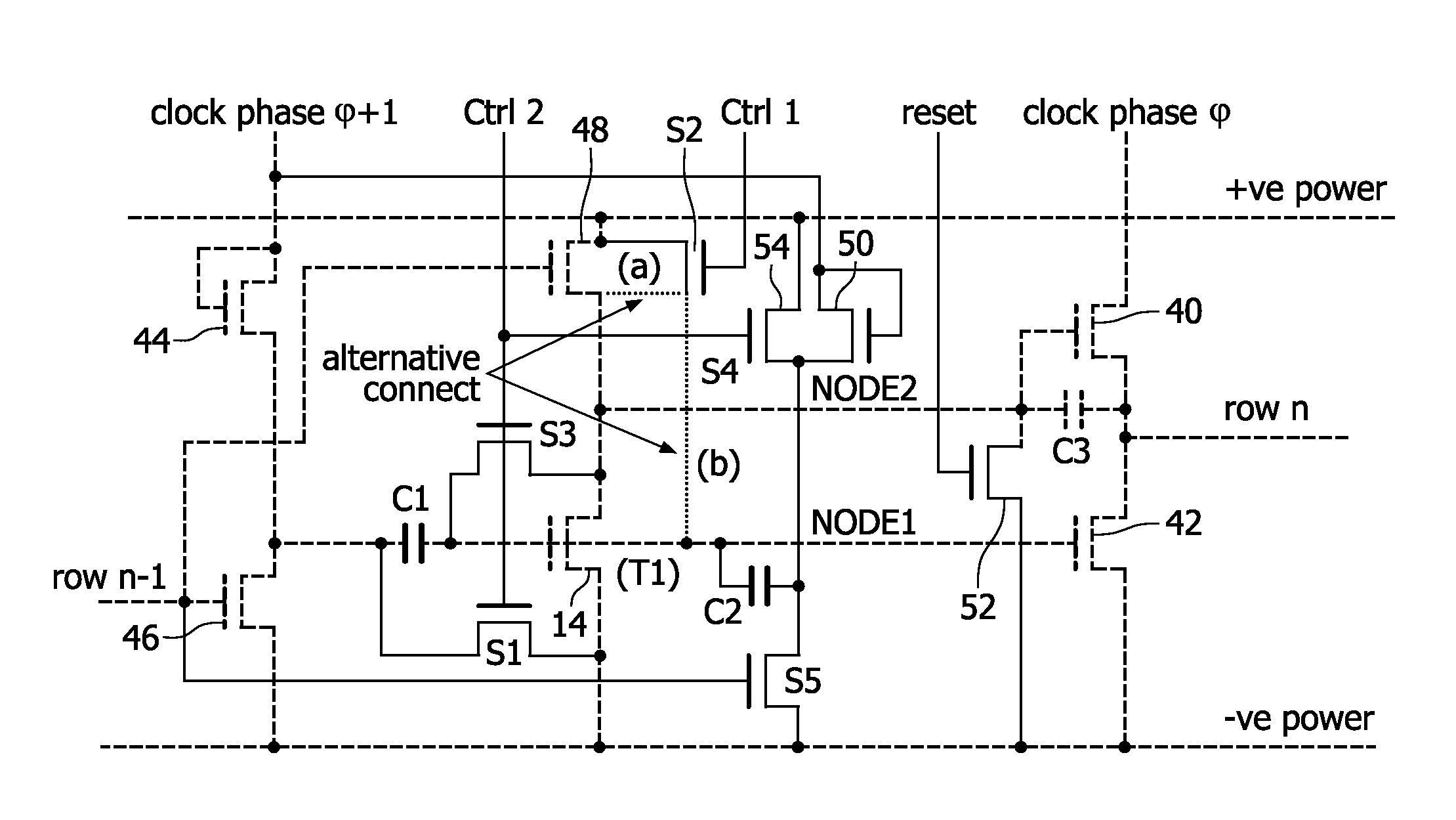 Shift register circuit having threshold voltage compensation