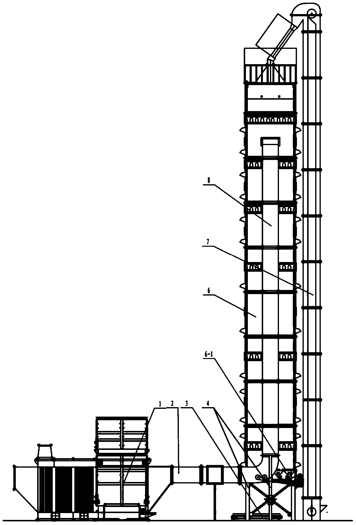 Grain dryer with automatic weighing device
