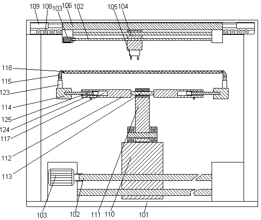 A foam board automatic spray coating equipment