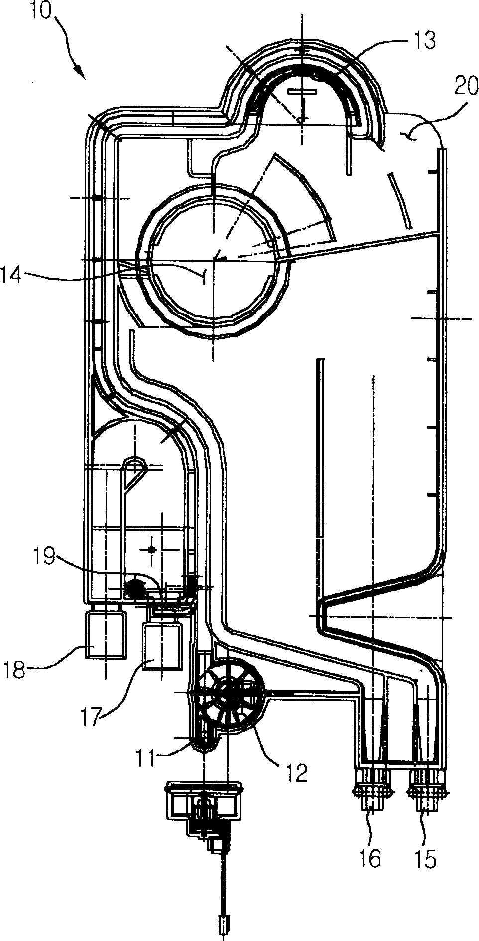 Air brake of bowl washer