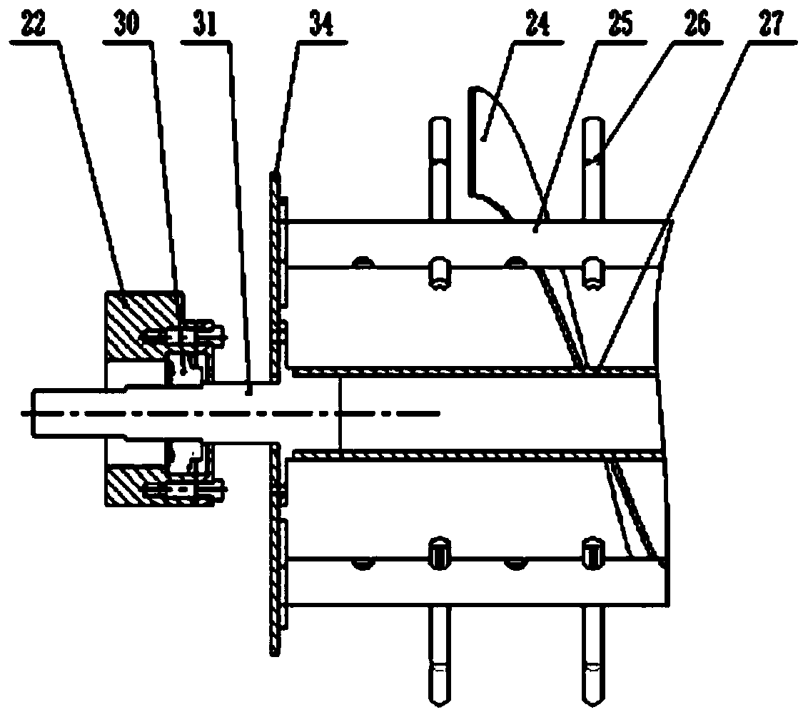 Chopping-threshing combined longitudinal axial flow threshing separating device