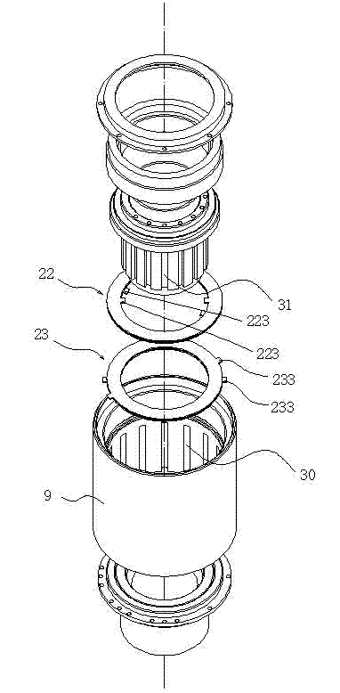 Sealing device of collecting ring