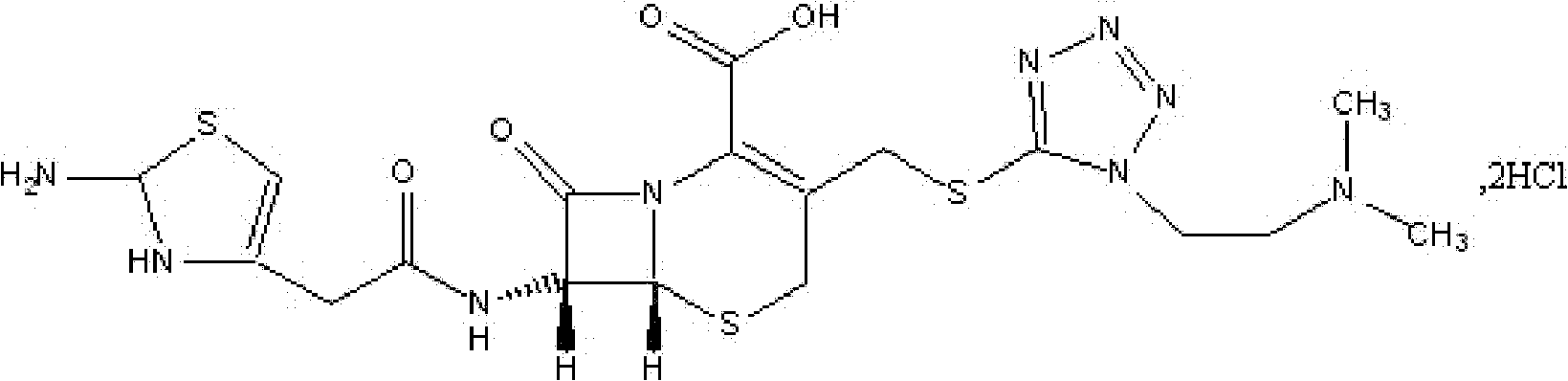 Cefotiam-hydrochloride-containing medicine preparation and preparation method thereof