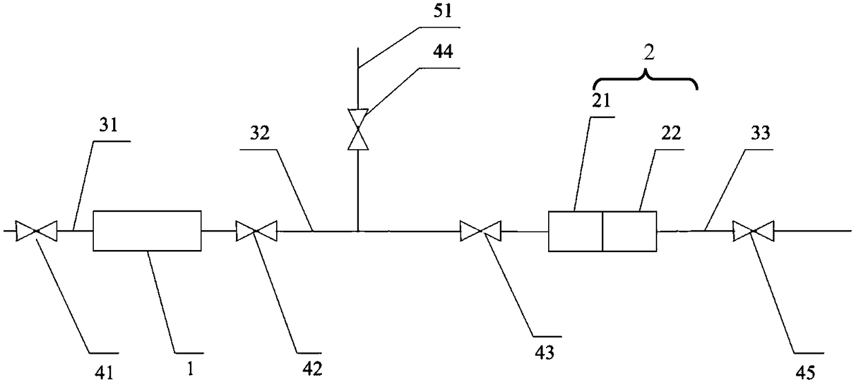 Removal device and removal method of trace methane in krypton-xenon gas mixture