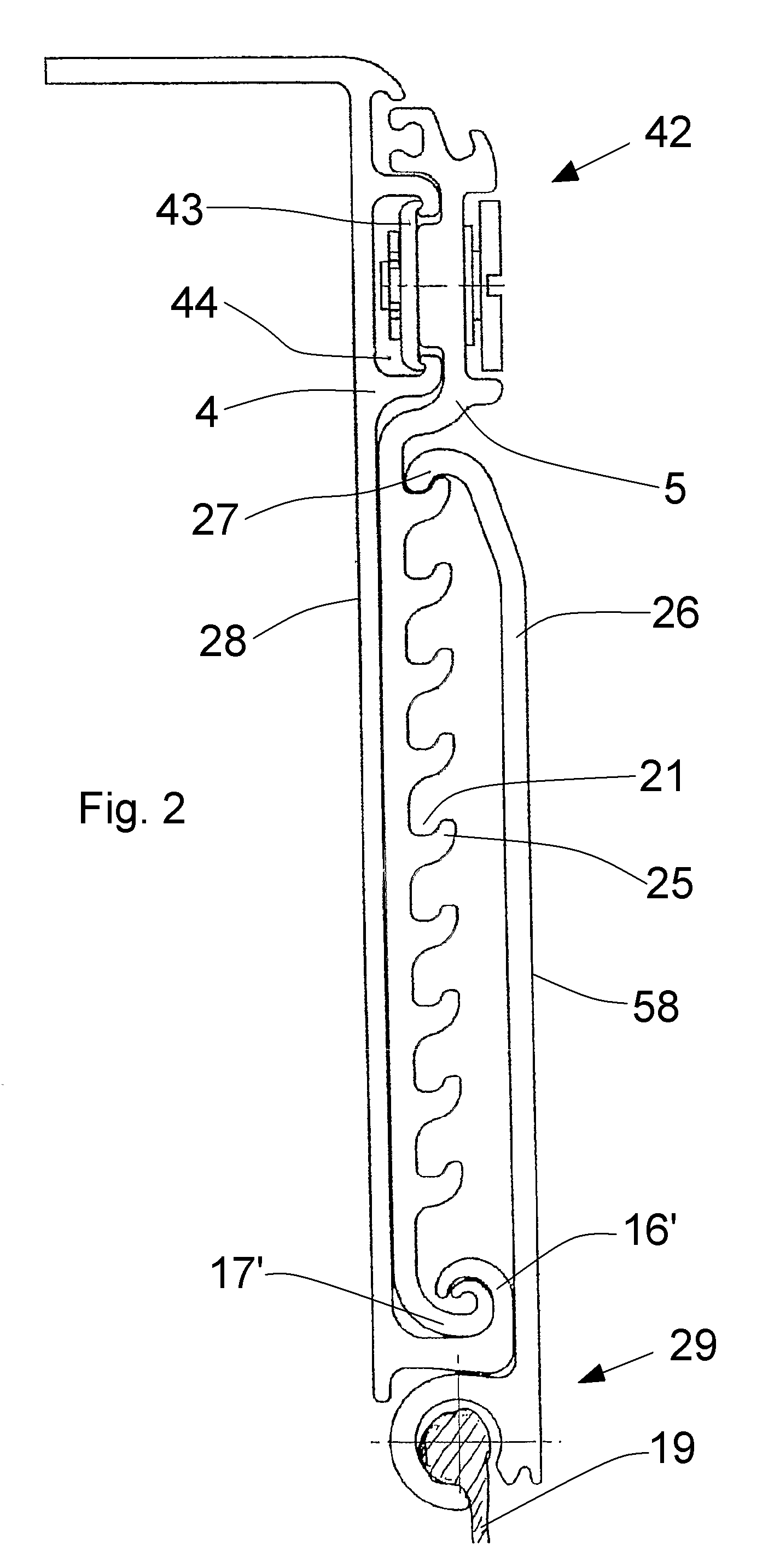 Tarpaulin mounting frame