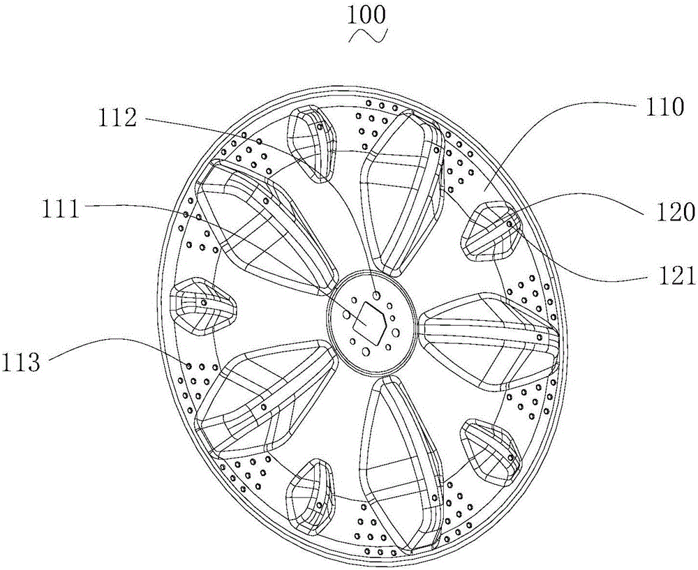 Impeller connecting assembly and washing machine applying impeller connecting assembly