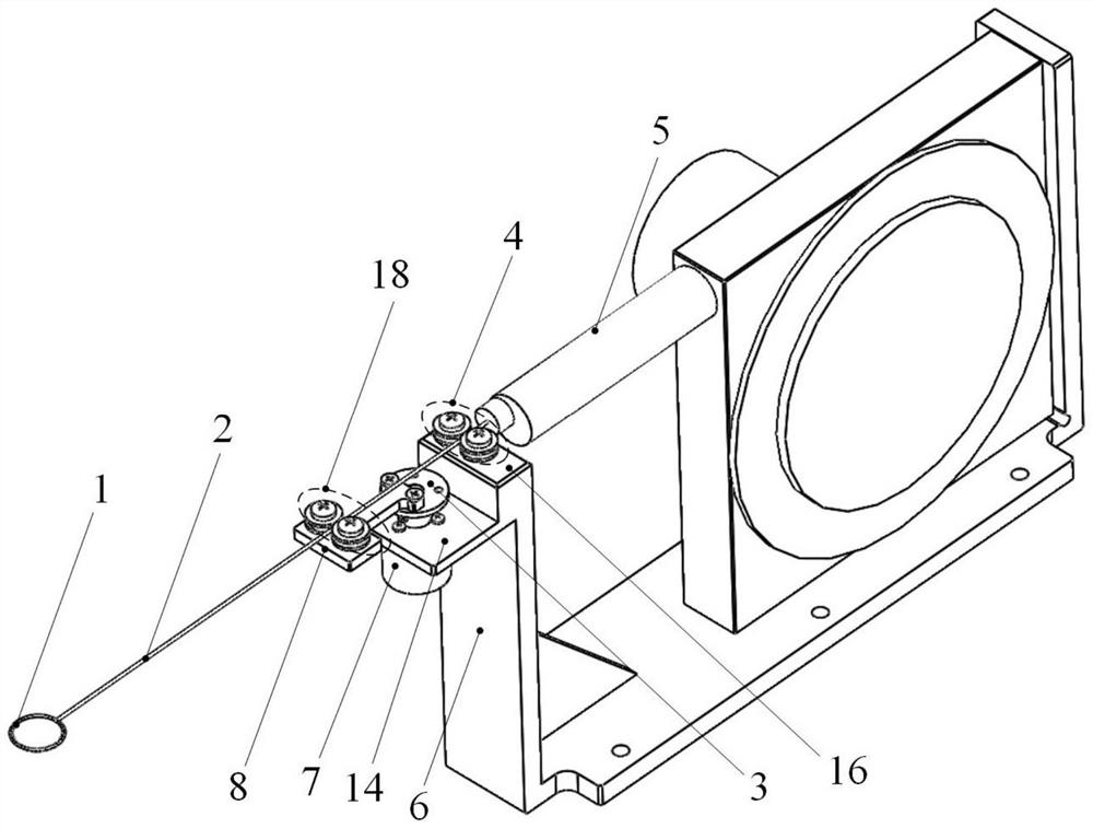 Lightweight guy rope type control device of ground unmanned system