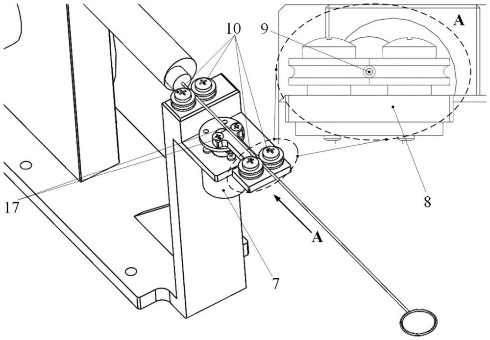 Lightweight guy rope type control device of ground unmanned system