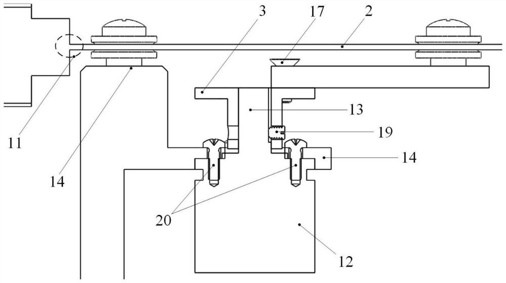 Lightweight guy rope type control device of ground unmanned system