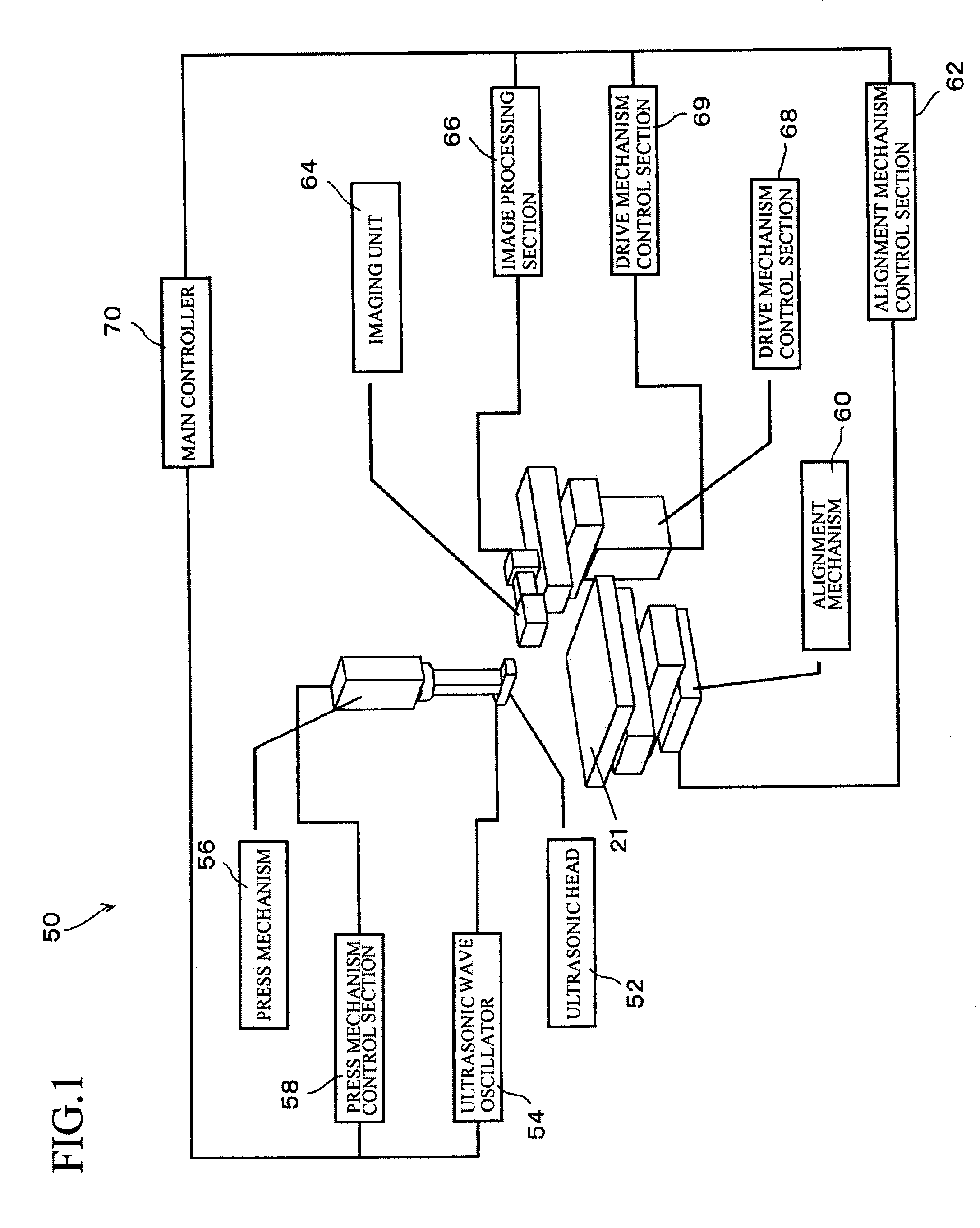 Method of ultrasonic-mounting electronic component and ultrasonic mounting machine