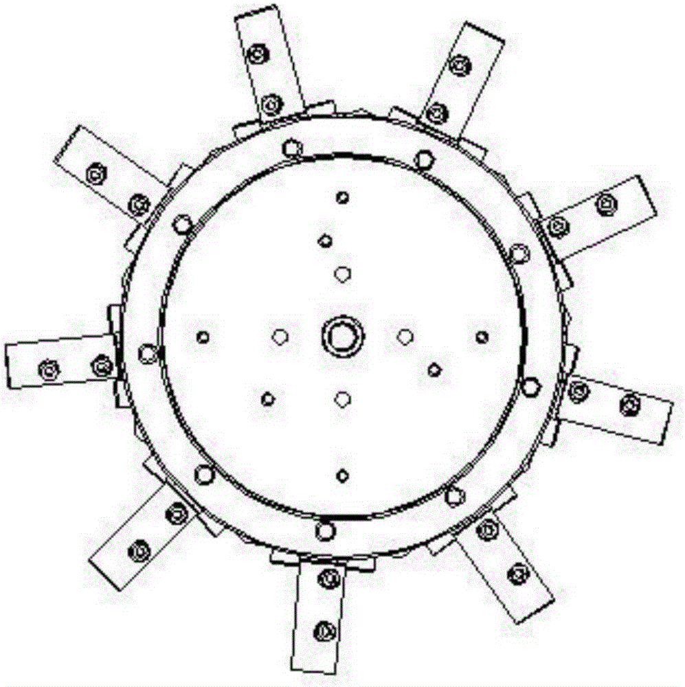 Connecting rod type composite adjusting mechanism for angle of fan blade