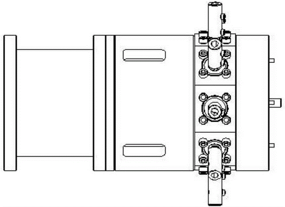 Connecting rod type composite adjusting mechanism for angle of fan blade