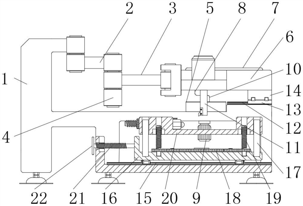 Automatic triangular sealing groove machining mechanism acting on automobile parts