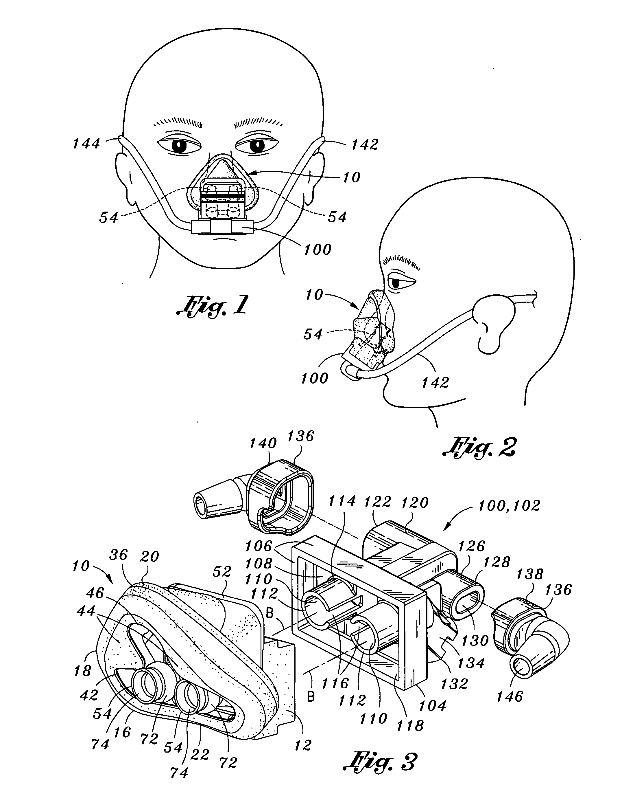 Integrated mask and prongs for nasal CPAP