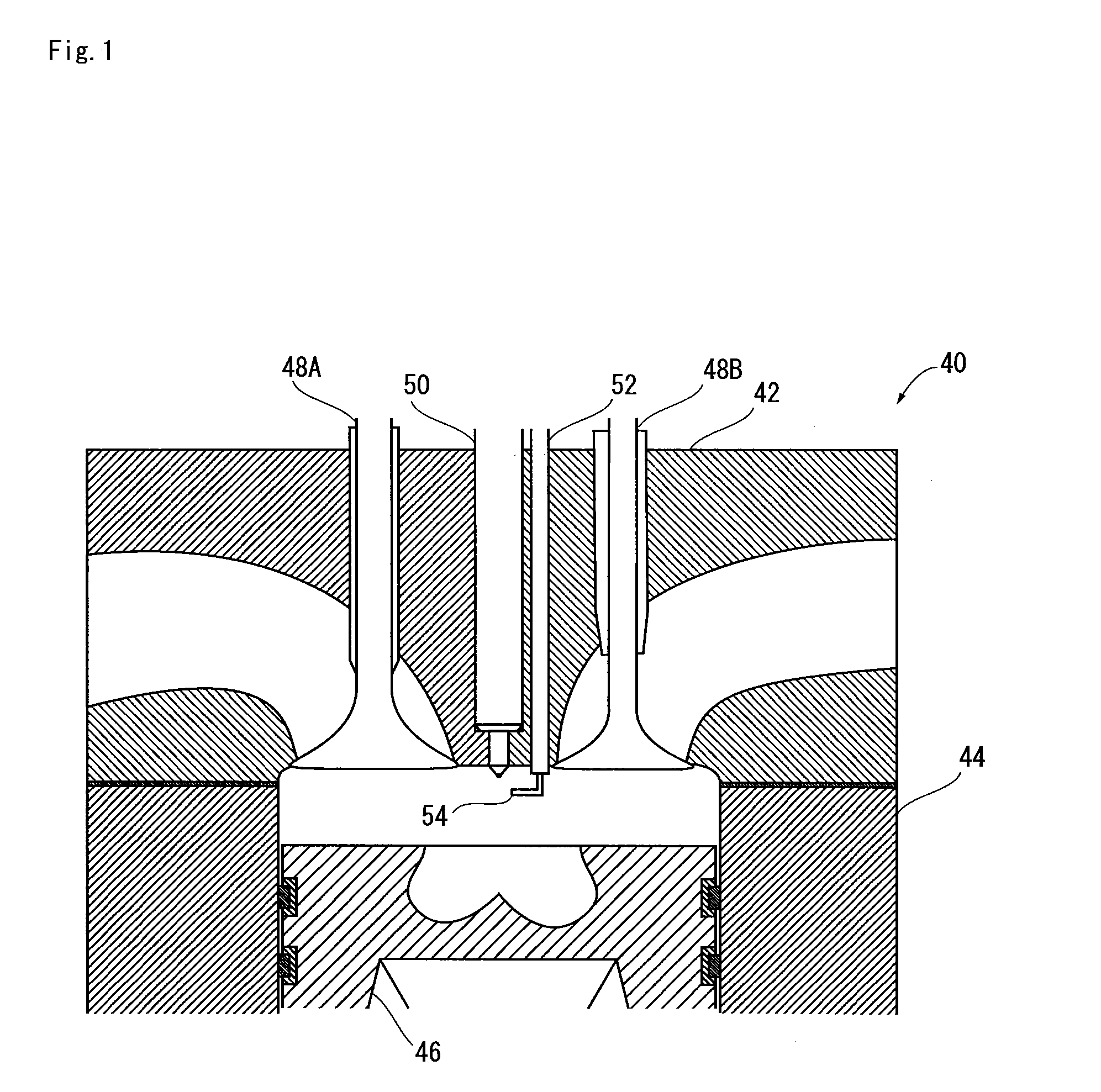 Compression ignition internal combustion engine, glow plug, and injector