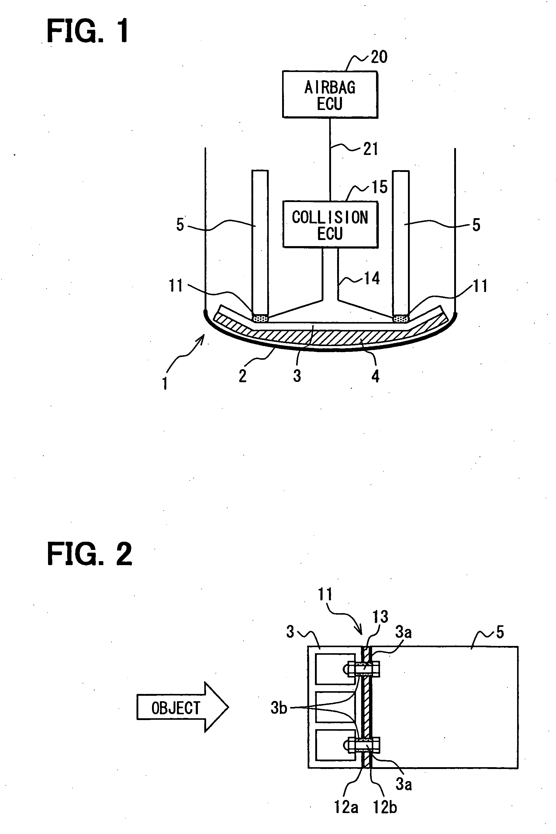 Vehicle collision detecting device