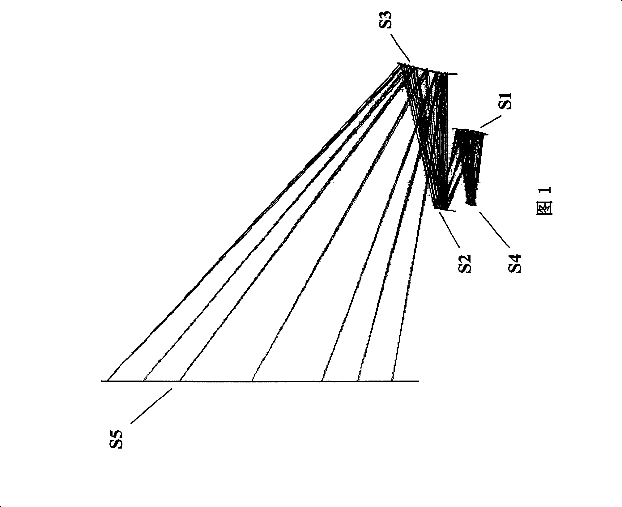 Super thin reflective projection display imaging method and objective lens based on free camber