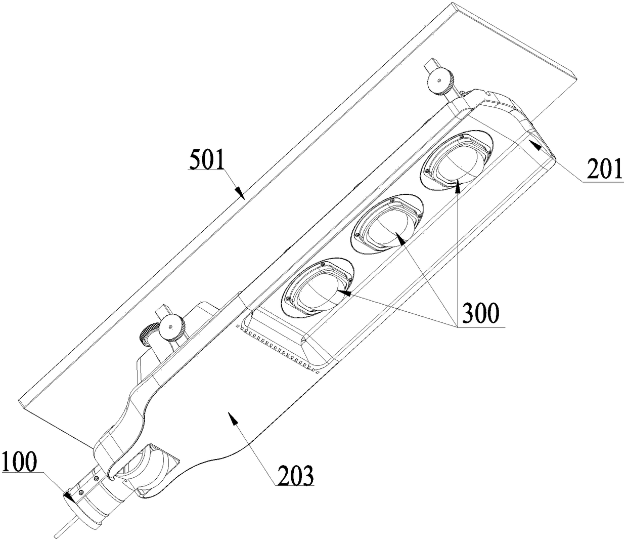 Street lamp head structure