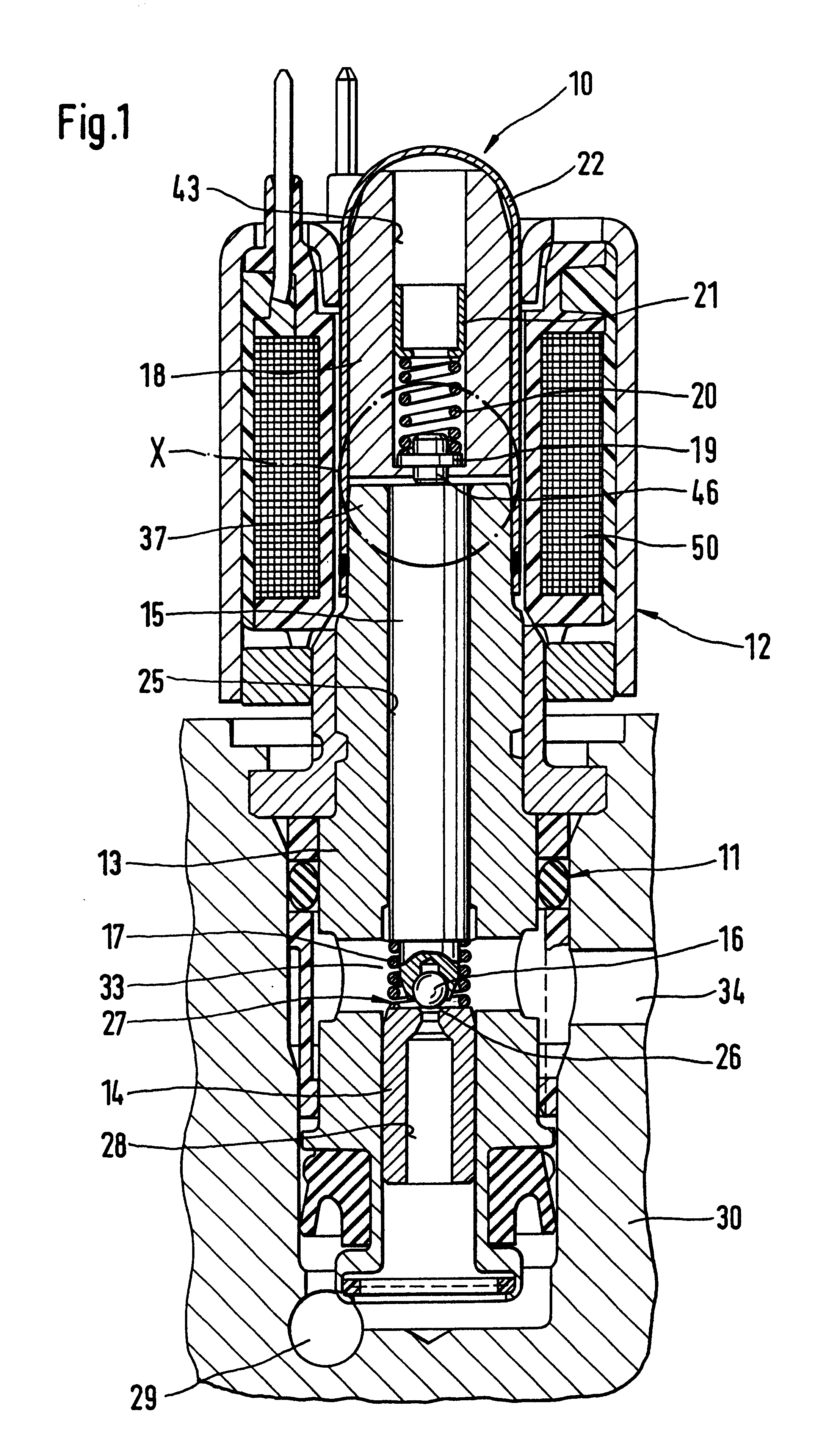 Barrier valve with pressure limiting function in particular for slip-controlled hydraulic brake systems of motor vehicles